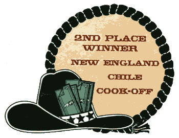 2nd place winner New England Chile Cook-off